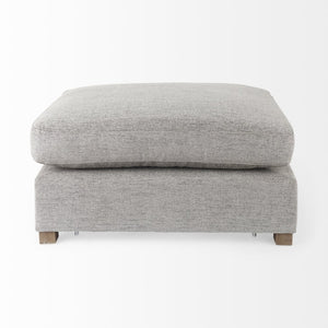 Mercana Valence Versatile Armless Sectional Module: Modern Comfort with Modular Flexibility for Your Space Mediuma Gray Fabric | 2/3 Ottoman 69124