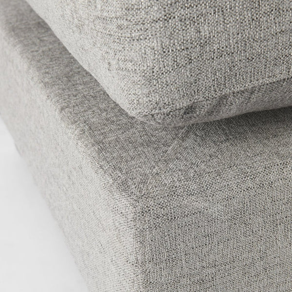 Mercana Valence Versatile Armless Sectional Module: Modern Comfort with Modular Flexibility for Your Space Mediuma Gray Fabric | 2/3 Ottoman 69124