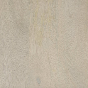 Mercana Liesl Round Solid Mango Wood Dining Table with Geometric Pedestal - Contemporary Mid-Century Design 54" Gray Wood Top | Gray Wood Base 69184