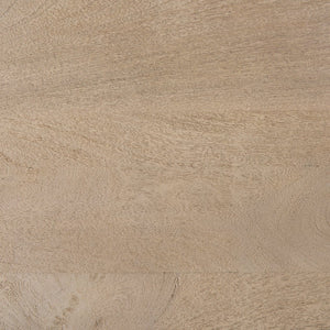 Mercana Aida Solid Mango Wood Dining Bench - Minimalist Industrial Design for Stylish Seating Solutions Light Gray Wood 69195