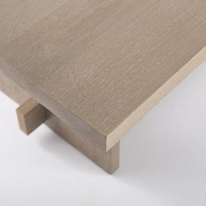 Mercana Aida Scandinavian-Inspired Dining Table in Light Gray Wood - Elegant, Sturdy & Minimalist Design 84" Lt Gray Wood Top | Lt Gray Wood Legs 69199