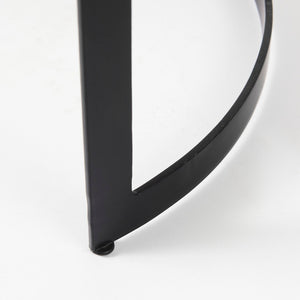 Mercana Aisley Set of 2 Round Nesting Side Tables in Warm Mango Wood and Iron for Stylish Living Spaces 69283