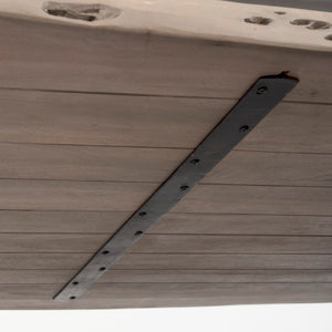 Mercana Konstantin Handcrafted Live Edge Acacia Wood Dining Table – Rustic Elegance for Family Gatherings 69140-AB