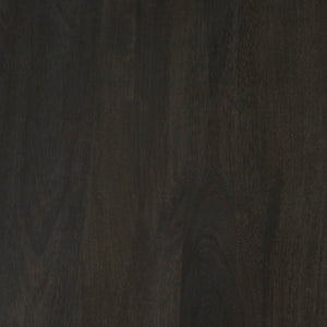 Mercana Liesl Round Solid Mango Wood Dining Table with Geometric Pedestal - Contemporary Mid-Century Design 54" Black Wood Top | Black Wood Base 69185