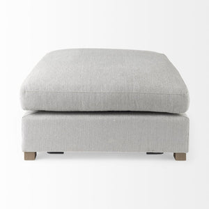 Mercana Valence Corner Sectional Piece: Stylish Modular Comfort for Effortless Living and Custom Layouts Light Gray Fabric | Full-Size Ottoman 69119