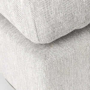 Mercana Valence Corner Sectional Piece: Stylish Modular Comfort for Effortless Living and Custom Layouts Light Gray Fabric | Full-Size Ottoman 69119