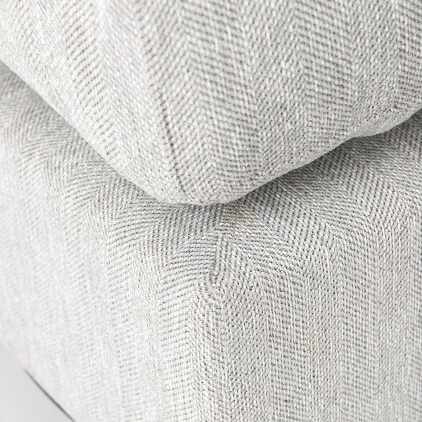 Mercana Valence Corner Sectional Piece: Stylish Modular Comfort for Effortless Living and Custom Layouts Light Gray Fabric | Full-Size Ottoman 69119