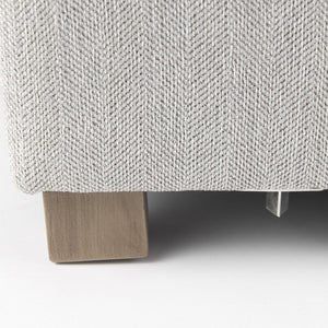 Mercana Valence Corner Sectional Piece: Stylish Modular Comfort for Effortless Living and Custom Layouts Light Gray Fabric | Full-Size Ottoman 69119