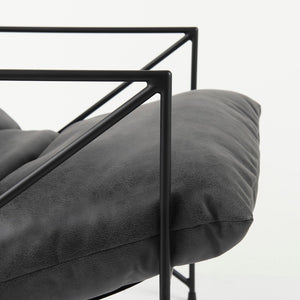 Mercana Leonidas Contemporary Accent Chair with Cushioned Seat and Stylish Metal Frame for Modern Spaces 69461