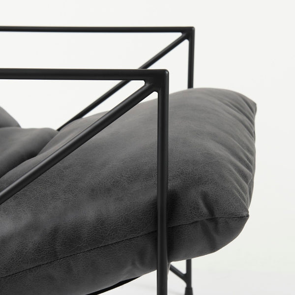 Mercana Leonidas Contemporary Accent Chair with Cushioned Seat and Stylish Metal Frame for Modern Spaces 69461