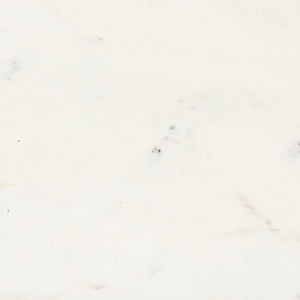 Mercana Maxwell Round Dining Table with Elegant White Marble Top & Stylish Black Metal Wood Pedestal Base 69366-AB