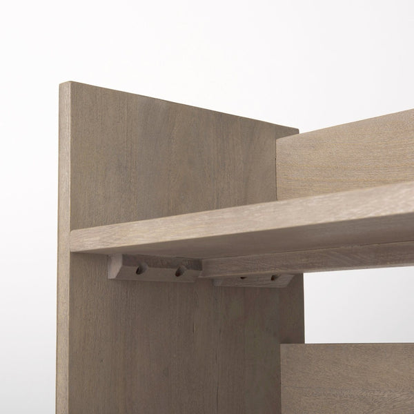 Mercana Aida Modern Farmhouse Console Table - Solid Mango Wood, Minimalist Design, Perfect for Any Space Light Gray Wood 69197