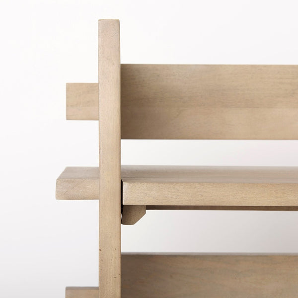 Mercana Aida Modern Farmhouse Console Table - Solid Mango Wood, Minimalist Design, Perfect for Any Space Light Brown Wood 69198