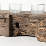 Mercana Lakara Reclaimed Wood Eight Tealight Table Candle Hodler  67526-AB