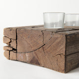 Mercana Lakara Reclaimed Wood Eight Tealight Table Candle Hodler  67526-AB