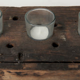 Mercana Lakara Reclaimed Wood Eight Tealight Table Candle Hodler  67526-AB