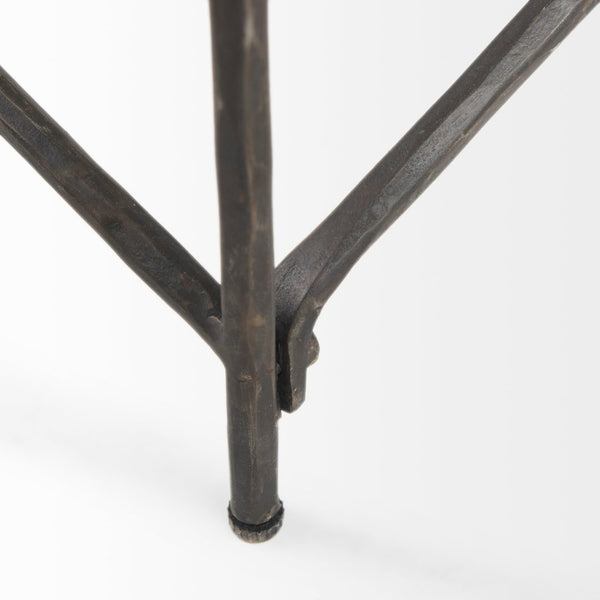 Mercana Lorlei Coffee Table with Elegant Marble Top and Sturdy X-Shaped Metal Base for Modern Living Spaces 69246-AB