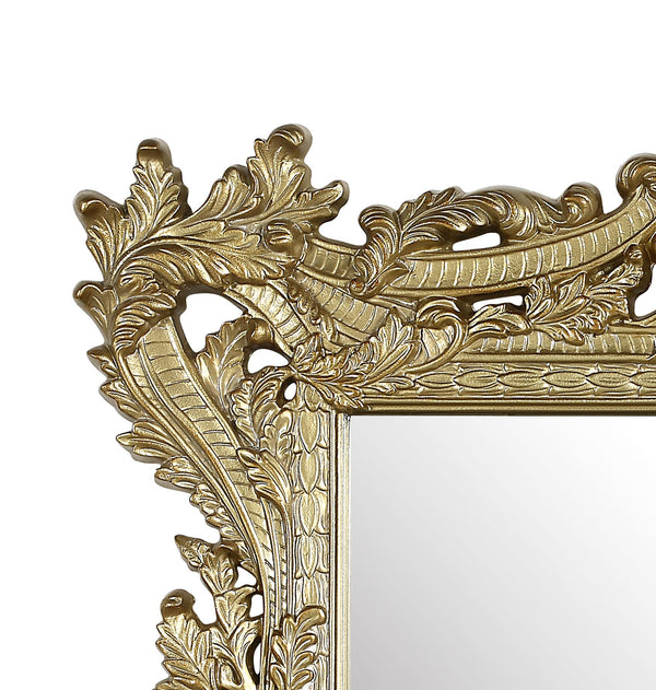 English Elm Bernadette Gold Mirror - Transitional MDF & Resin Frame, Sleek Assembled Wall Mirror for Décor B2726P353922