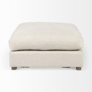 Mercana Valence Armless Sectional Piece – Modular Comfort & Timeless Style for Any Living Space Design Cream Fabric | Full-Size Ottoman 69113