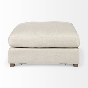 Mercana Valence Armless Sectional Piece – Modular Comfort & Timeless Style for Any Living Space Design Cream Fabric | Full-Size Ottoman 69113
