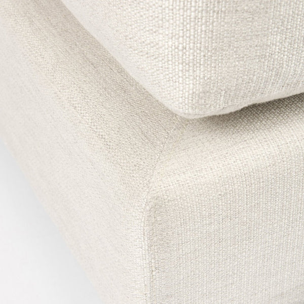 Mercana Valence Armless Sectional Piece – Modular Comfort & Timeless Style for Any Living Space Design Cream Fabric | Full-Size Ottoman 69113