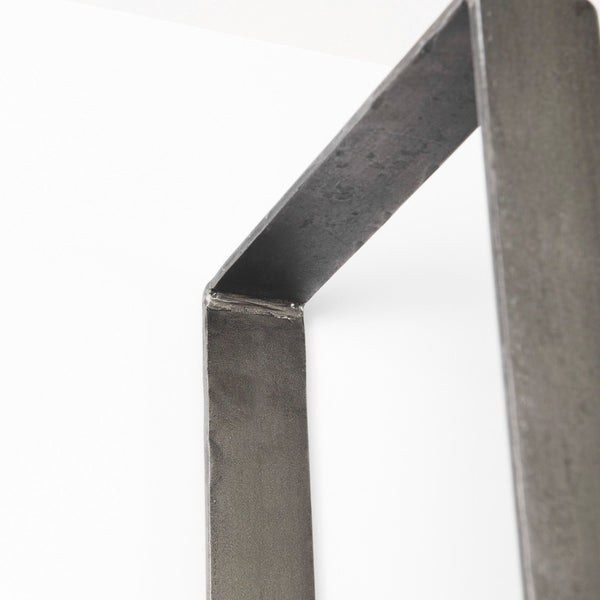 Mercana Taunton Industrial Six-Shelf Unit: Stylish Vertical Storage for Modern and Rustic Interiors, 90" Tall Brown Wood | Nickel Metal 69231-AB