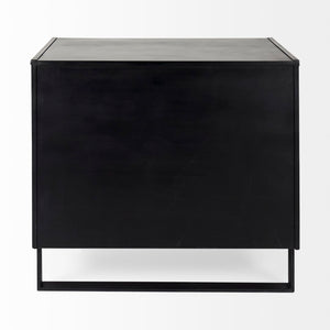 Mercana Alvin Elegant Wood and Metal Framing Accent Cabinet with Ample Storage for Modern Living Spaces 69569