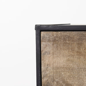 Mercana Alvin Elegant Wood and Metal Framing Accent Cabinet with Ample Storage for Modern Living Spaces 69569