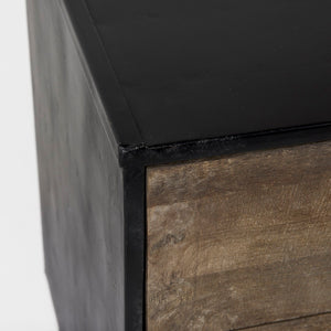 Mercana Alvin Elegant Wood and Metal Framing Accent Cabinet with Ample Storage for Modern Living Spaces 69569