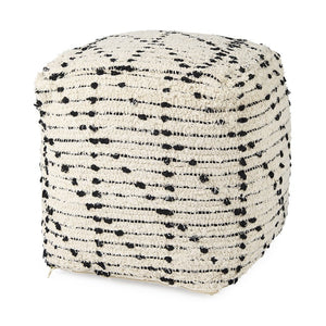 Mercana Aarohi Handcrafted 16-Inch Cube Pouf - Stylish Accent for Living Spaces, Versatile and Cozy Decor 69505