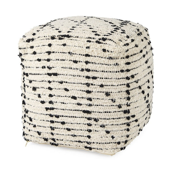 Mercana Aarohi Handcrafted 16-Inch Cube Pouf - Stylish Accent for Living Spaces, Versatile and Cozy Decor 69505
