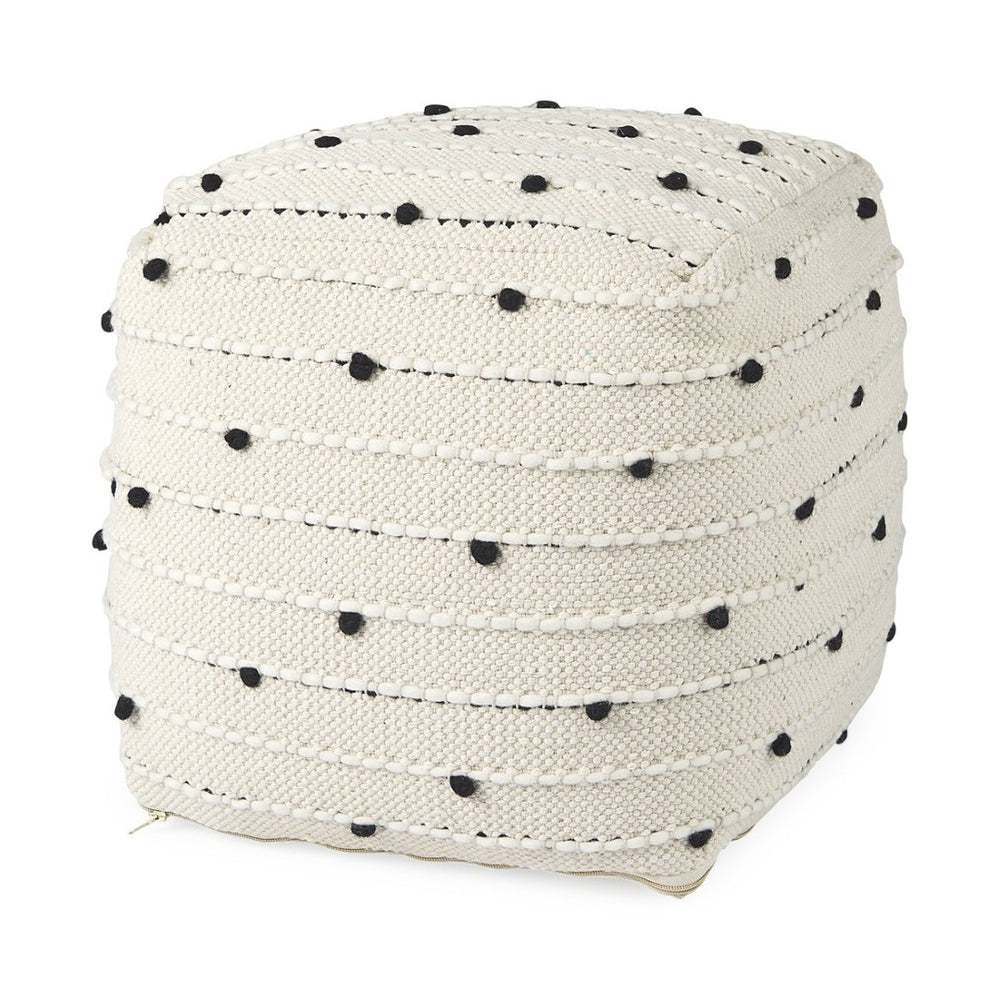 Mercana Amaira Handcrafted Modern Cube Pouf – Stylish Accent for Versatile Seating & Home Decor Solutions 69506