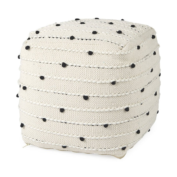 Mercana Amaira Handcrafted Modern Cube Pouf – Stylish Accent for Versatile Seating & Home Decor Solutions 69506
