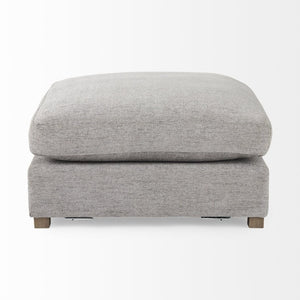 Mercana Valence Versatile Armless Sectional Module: Modern Comfort with Modular Flexibility for Your Space Mediuma Gray Fabric | Full-Size Ottoman 69125