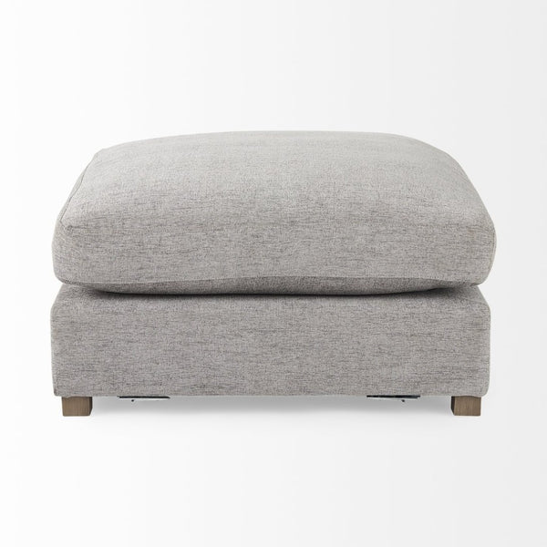 Mercana Valence Versatile Armless Sectional Module: Modern Comfort with Modular Flexibility for Your Space Mediuma Gray Fabric | Full-Size Ottoman 69125