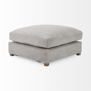 Mercana Valence Versatile Armless Sectional Module: Modern Comfort with Modular Flexibility for Your Space Mediuma Gray Fabric | Full-Size Ottoman 69125