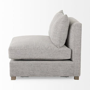 Mercana Valence Versatile Armless Sectional Module: Modern Comfort with Modular Flexibility for Your Space Mediuma Gray Fabric | Armless Chair 69123