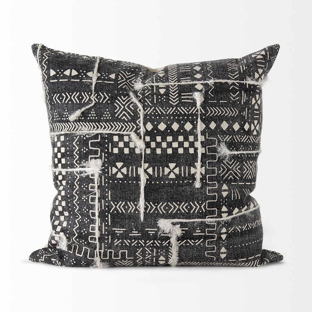 Mercana Bethune Decorative Pillow Cover with Striking Embroidered Pattern for Modern and Boho Interiors 67334