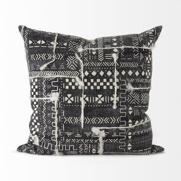 Mercana Bethune Decorative Pillow Cover with Striking Embroidered Pattern for Modern and Boho Interiors 67334