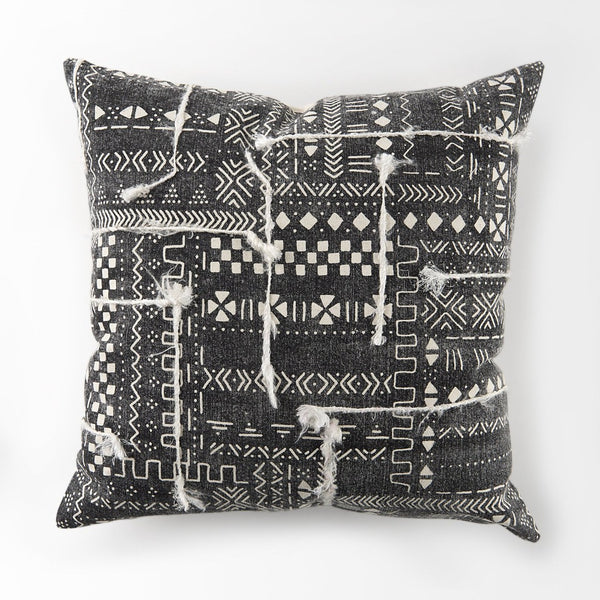 Mercana Bethune Decorative Pillow Cover with Striking Embroidered Pattern for Modern and Boho Interiors 67334