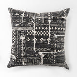 Mercana Bethune 18 x 18 Black And White Embroidered Pattern Decorative Pillow Cover  67334