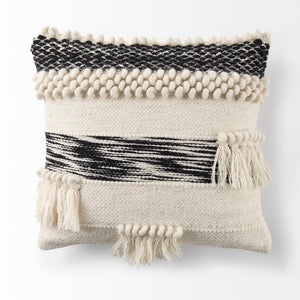 Mercana Beardell Handwoven Decorative Pillow Cover with Tassels for Scandinavian-Inspired Home Decor 68391