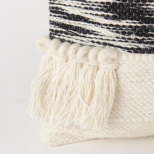 Mercana Beardell Handwoven Decorative Pillow Cover with Tassels for Scandinavian-Inspired Home Decor 68391