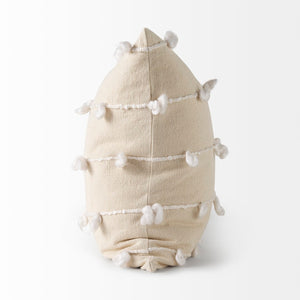 Mercana Erica Decorative Pillow Cover - Chic Coastal & Scandinavian Style for Modern Home Décor Refresh Cream/White Fabric | 20x20 68883