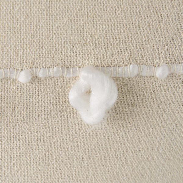 Mercana Erica Decorative Pillow Cover - Chic Coastal & Scandinavian Style for Modern Home Décor Refresh Cream/White Fabric | 20x20 68883