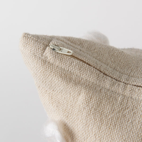 Mercana Erica Decorative Pillow Cover - Chic Coastal & Scandinavian Style for Modern Home Décor Refresh Cream/White Fabric | 20x20 68883