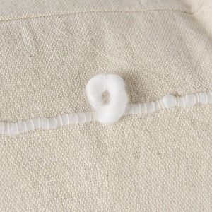 Mercana Erica Decorative Pillow Cover - Chic Coastal & Scandinavian Style for Modern Home Décor Refresh Cream/White Fabric | 13x21 68884