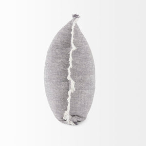 Mercana Thais Decorative Fringe Pillow Cover in Soft Blue - Elevate Your Modern Rustic Home Décor Style! Gray Fabric | 20x20 69417