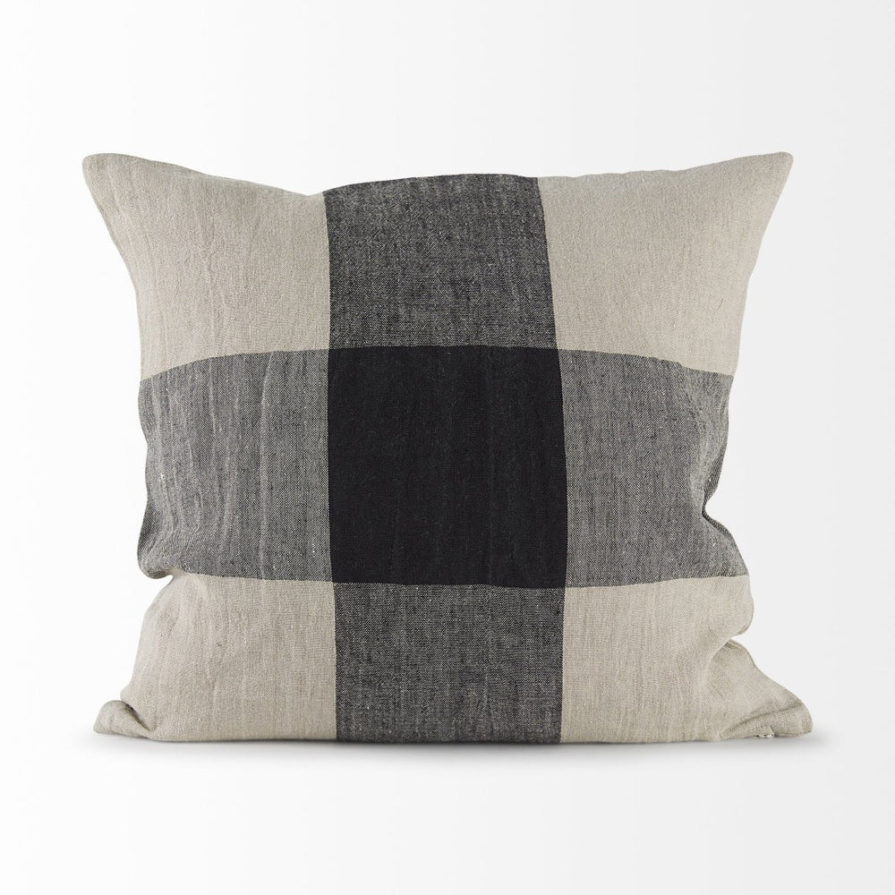 Mercana Raquel Decorative Pillow Cover: Modern Plaid Accent for Farmhouse, Coastal, and Contemporary Styles 69421