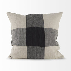 Mercana Raquel Decorative Pillow Cover: Modern Plaid Accent for Farmhouse, Coastal, and Contemporary Styles 69421